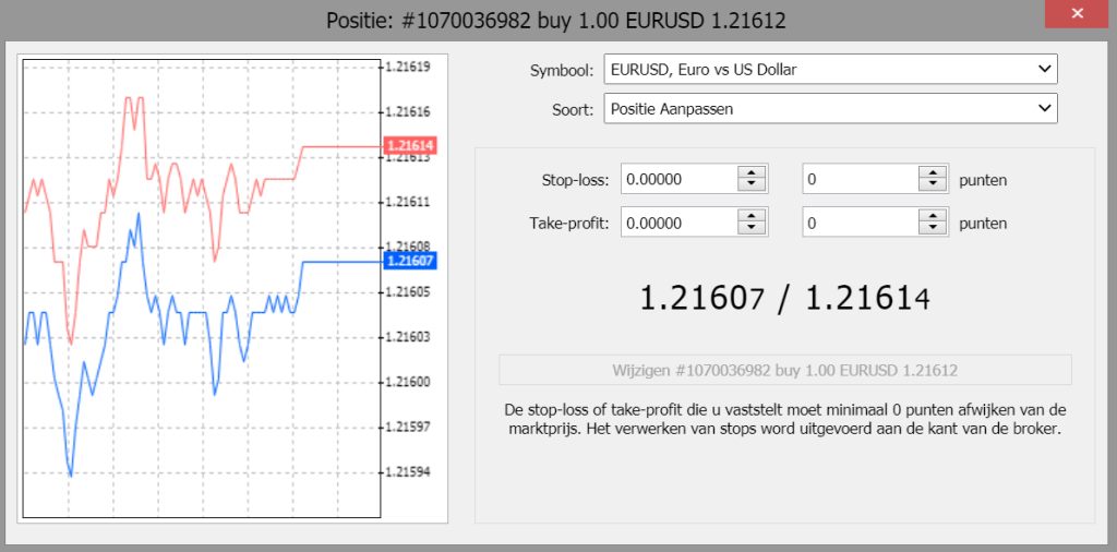 Admiral Markets stop loss instellen