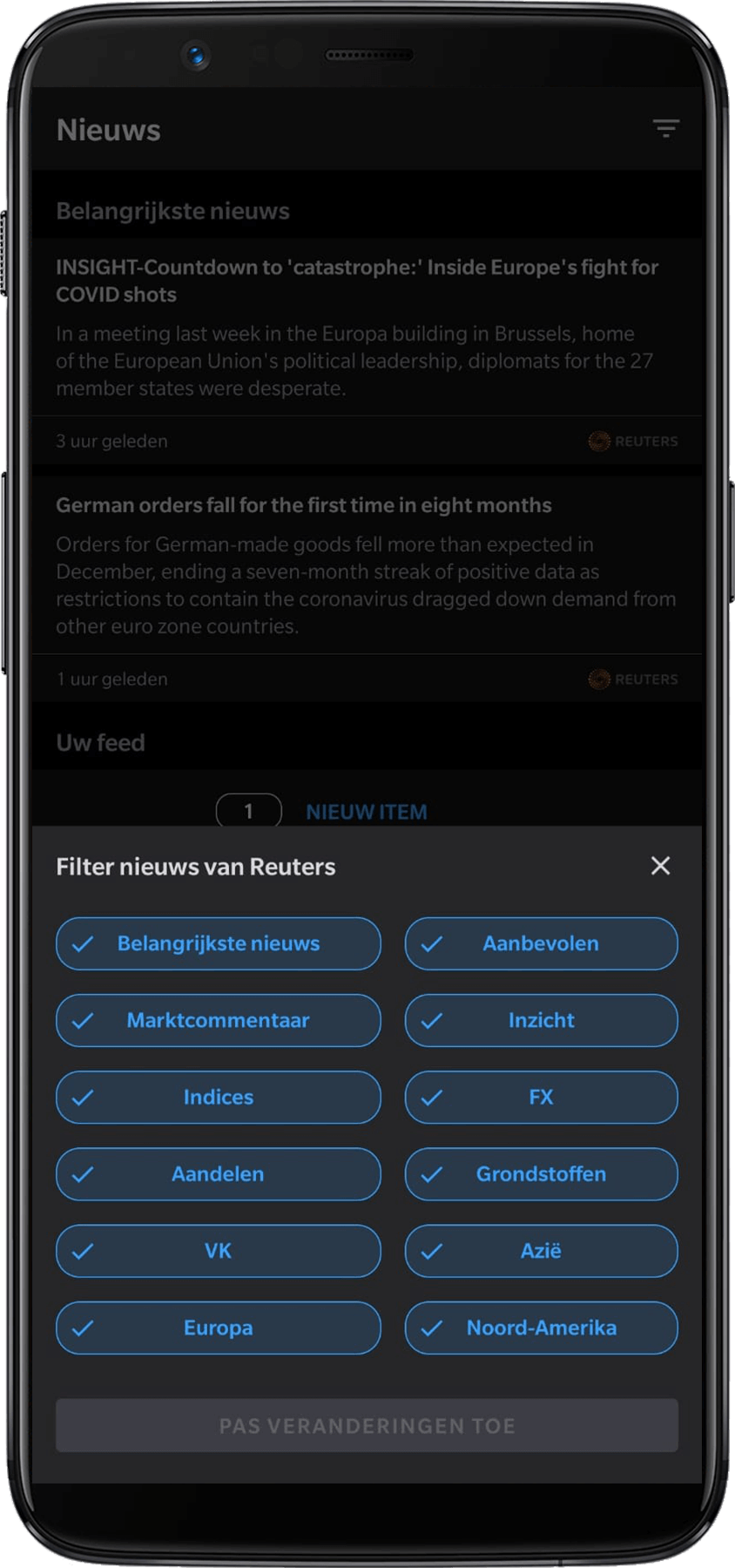 IG nieuws filters