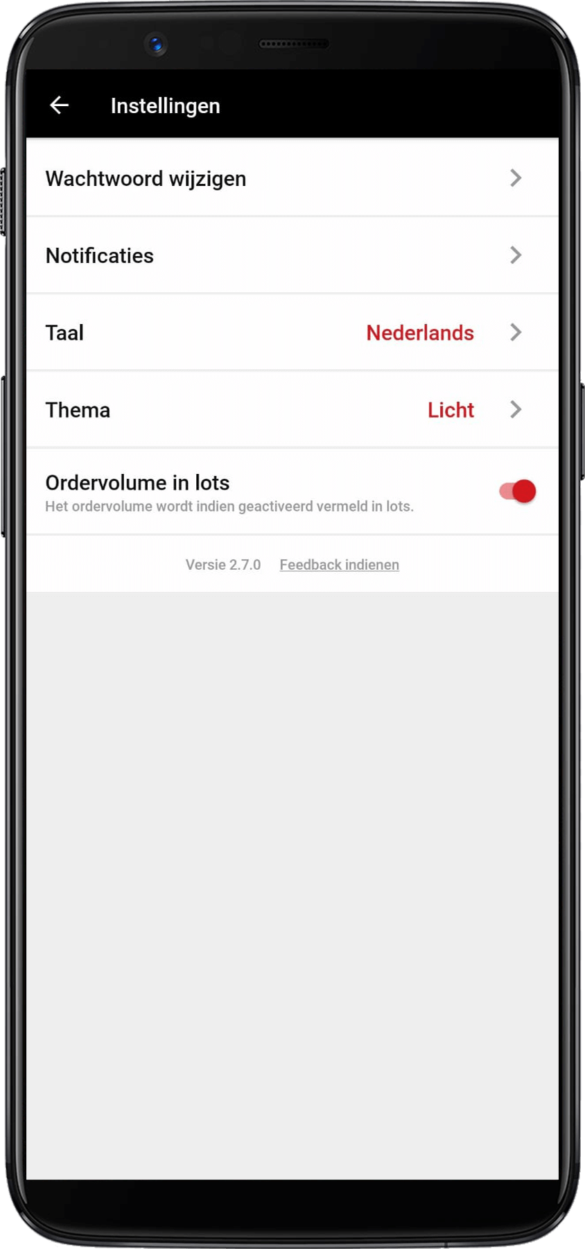 XM instellingen